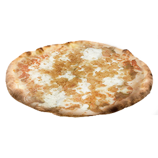 Pizza sfincione with ricotta