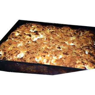 Sfincione in 30×40 rectangular baking tray with Tuma